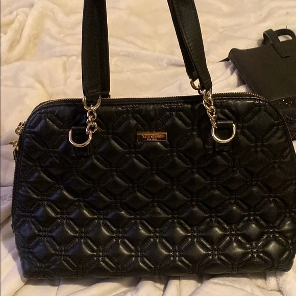 Kate ♠️ spade Black Quilted Women's Bag - Picture 1 of 4